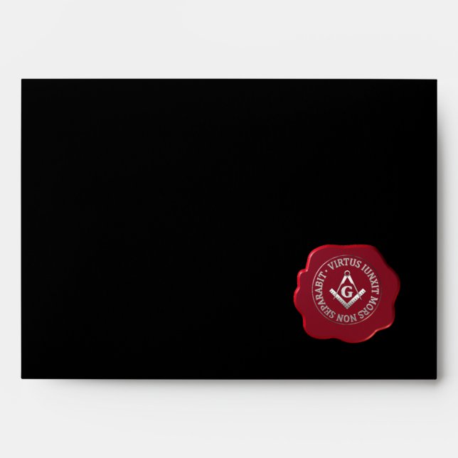 Masonic wax seal envelope (Front)