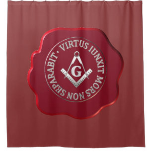 Masonic wax seal shower curtain