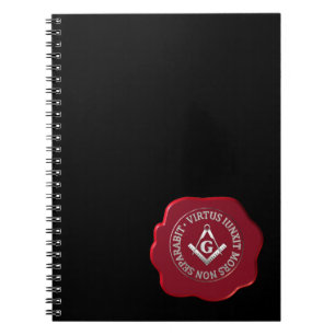 Masonic wax seal spiral notebook
