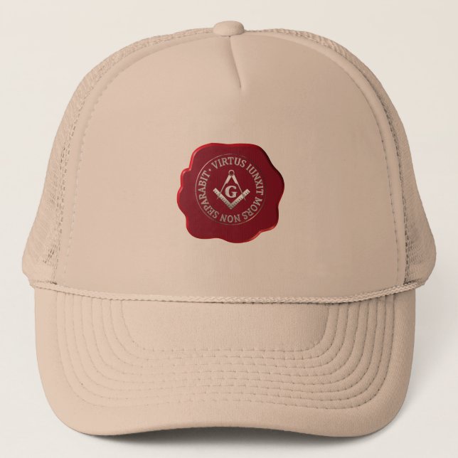 Masonic wax seal trucker hat (Front)