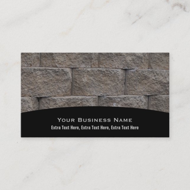 Masonry Brick Wall Business Cards (Front)