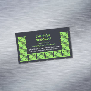 Masonry Chimney Business Card Magnet Template