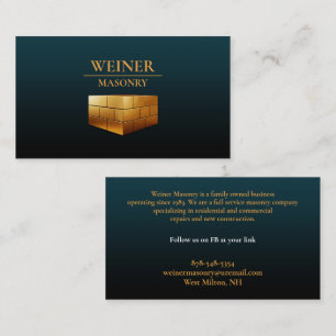 Masonry Constructions Business Card