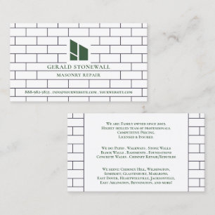 Masonry Constructions Business Card