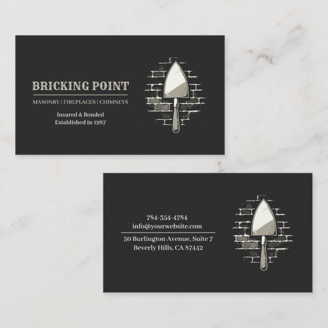 Masonry Constructions Business Card (Front/Back)