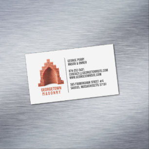 Masonry Constructions Magnetic Business Card