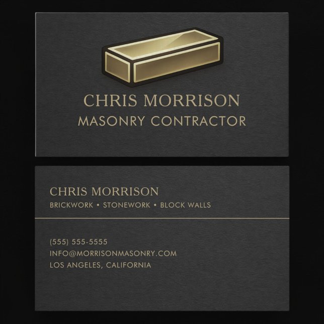 Masonry Contractor Business Card (Creator Uploaded)