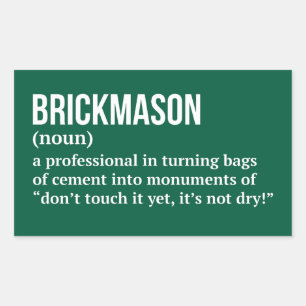 Masonry Professional Definition Rectangular Sticker