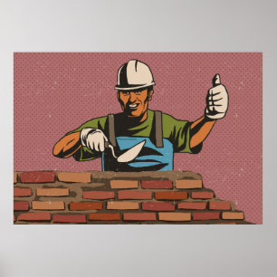 Masonry Worker    Poster