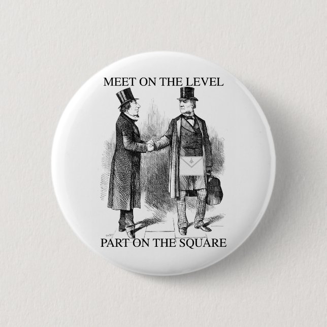 Masons Meeting 6 Cm Round Badge (Front)