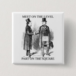 Masons parting on the square 15 cm square badge