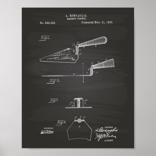 Mason's Trowel 1893 Patent Art Chalkboard Poster