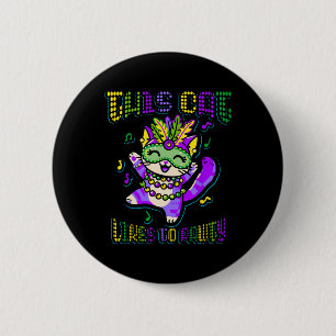Masque Mardi Apparel Costumes Mardi Gras Cat 6 Cm Round Badge