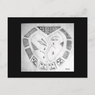 Masque of Divorce Postcard