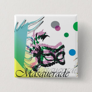 Masquerade 15 Cm Square Badge