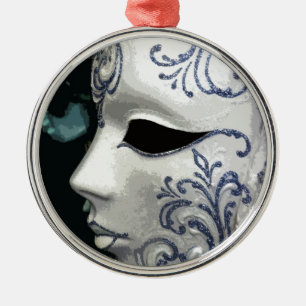 MASQUERADE 2 (blue) Metal Tree Decoration