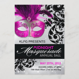 Masquerade Ball Invitation - FULLY CUSTOMIZABLE