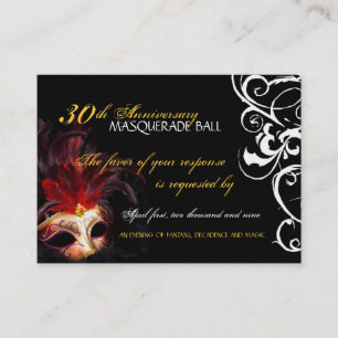 Masquerade Ball - Mini Reply Cards