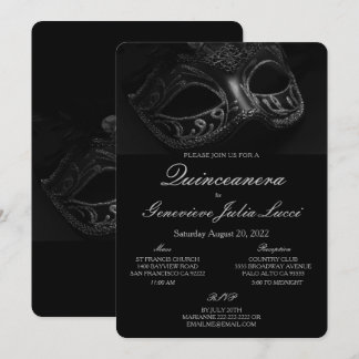 Masquerade Ball Quinceanera Party Invitation