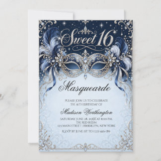 Masquerade Ball Sweet 16 Invitation