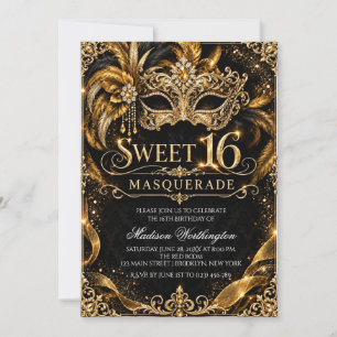 Masquerade Ball Sweet 16 Invitation