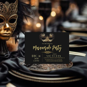 Masquerade Birthday Party Invitation