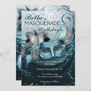 Masquerade Birthday Party Invitations