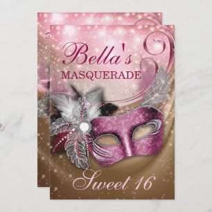 Masquerade Birthday Party Invitations