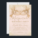 Masquerade Blush Pink Gold Glitter Birthday Party Invitation<br><div class="desc">Modern Glam Masquerade Blush Pink Gold Glitter Sparkle Dust Birthday Party Invitation</div>