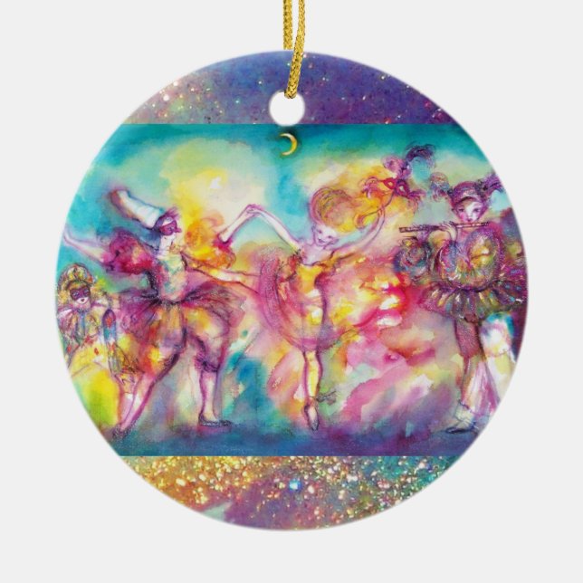 MASQUERADE / BUTTERFLY PLANT CERAMIC TREE DECORATION (Front)