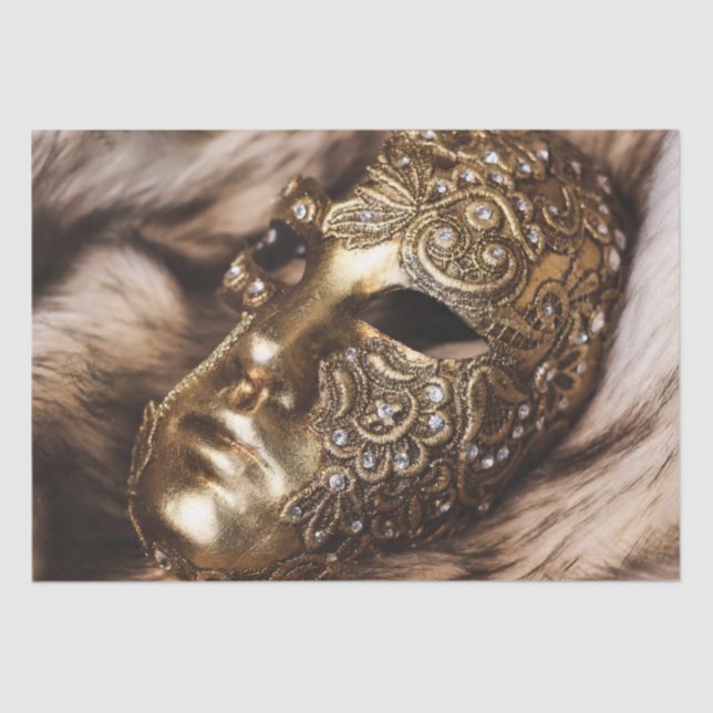 Masquerade Carnival Costume Mask 17 Decoupage Tissue Paper (Front)