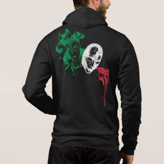 Masquerade Commedia Dell'Arte Italian Flag Hoodie