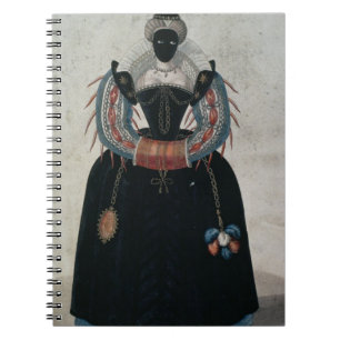 Masquerade costume in the style of Henri III (colo Spiral Notebook