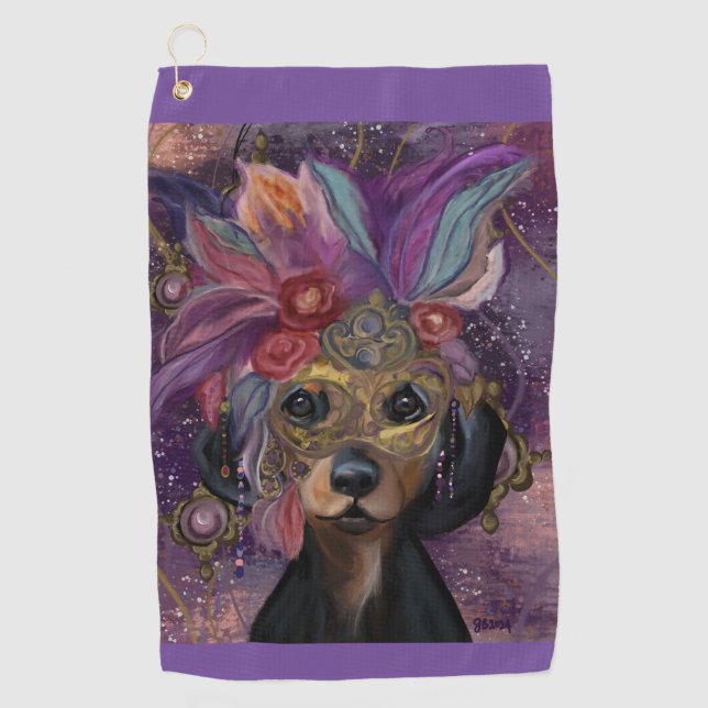 MASQUERADE DOXIE  ART      GOLF TOWEL (Front)