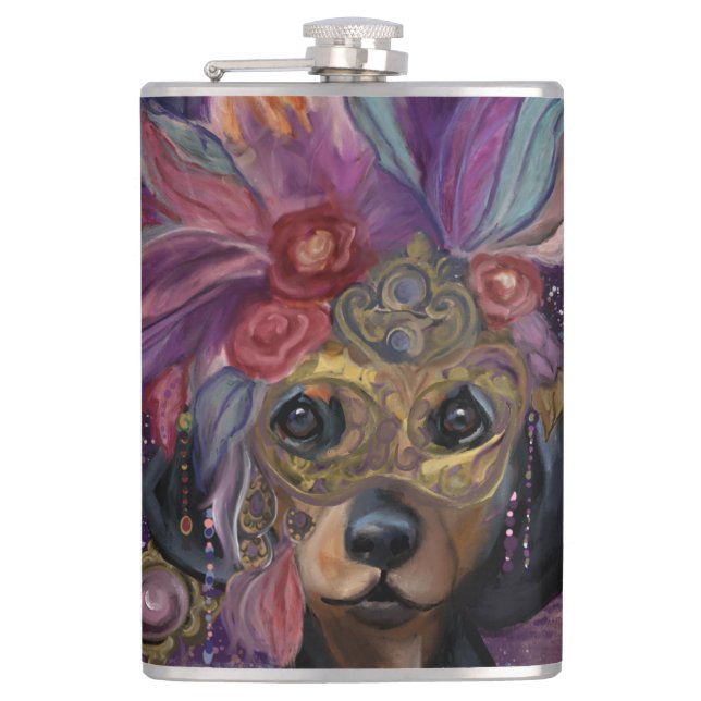 MASQUERADE DOXIE  ART      HIP FLASK (Front)
