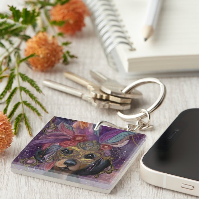 MASQUERADE DOXIE  ART      KEY RING (Front Right)