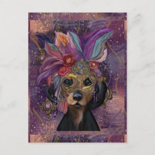 MASQUERADE DOXIE  ART      POSTCARD