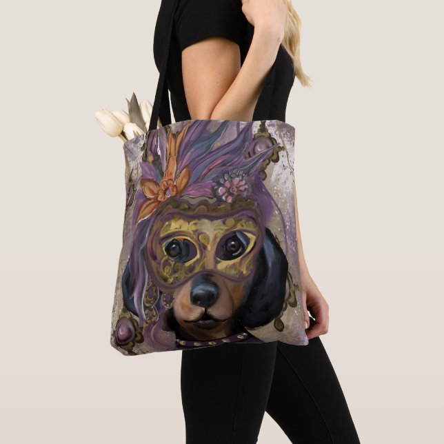 MASQUERADE DOXIE  ART      TOTE BAG (Close Up)
