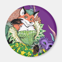 Masquerade Fox Magnet