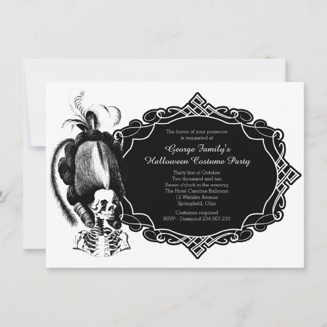 Masquerade Halloween Costume Party Invitation (Front)