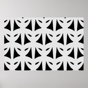 Masquerade in Black & Silver Poster