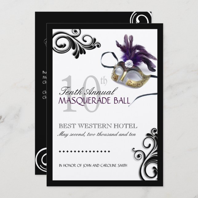 Masquerade Invitation (Front/Back)