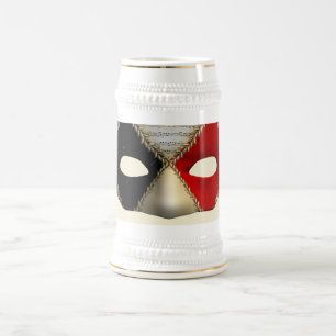 Masquerade Mask Beer Stein