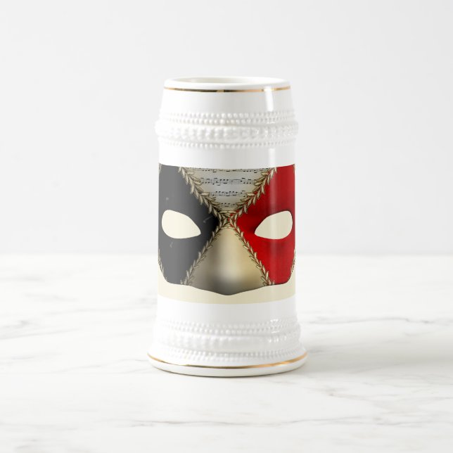 Masquerade Mask Beer Stein (Center)