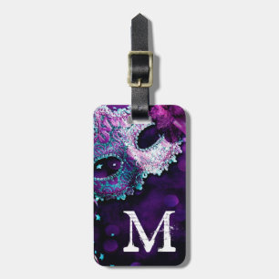 Masquerade Mask Costume Hallo Monogram Luggage Tag