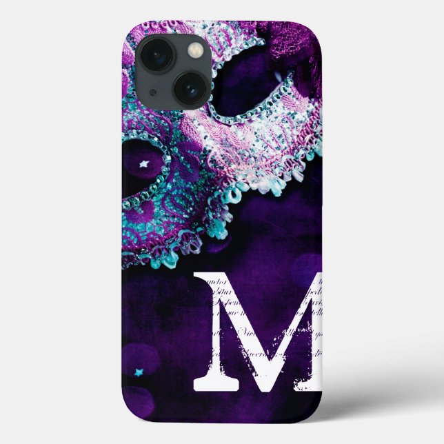 Masquerade Mask Costume Hallowe Monogram IPAD Case (Back)