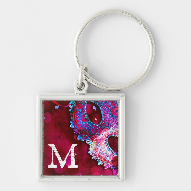 Masquerade Mask Costume Halloween Mardi Key Chain (Front)