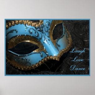 Masquerade Mask Laugh Love Dance Print