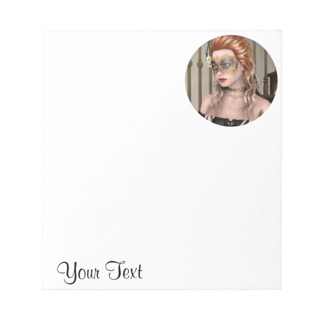 Masquerade Mask Notepad (Front)