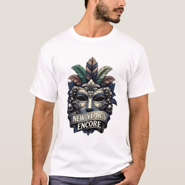 Masquerade Mask T-Shirt, Symmetrical Filigree Prem T-Shirt (Front)